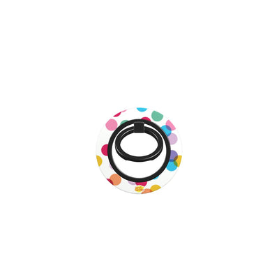 Bague de téléphone magnétique motif confettis blanc, bague seule, sans téléphone