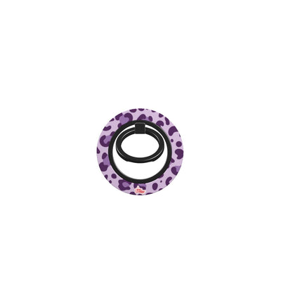 Bague de téléphone magnétique motif léopard mauve, bague seule, sans téléphone