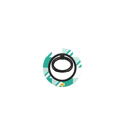 Bague de téléphone magnétique motif néo-carreau Vichy menthe, bague seule, sans téléphone