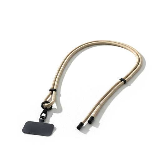 Bandoulière de téléphone beige avec adaptateur universel, cordon seul sans téléphone