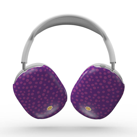 Coque AirPods Max motif dalmatien violet, vue de face