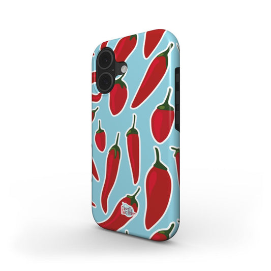 Coque antichoc iPhone piment bleu, vue trois quarts