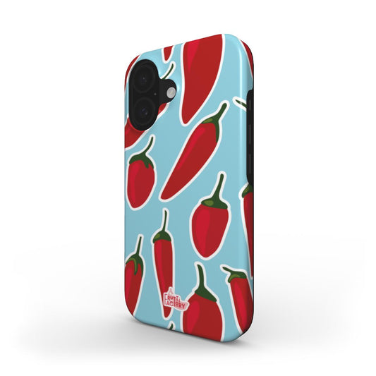 Coque antichoc MagSafe iPhone piment bleu, vue trois quarts