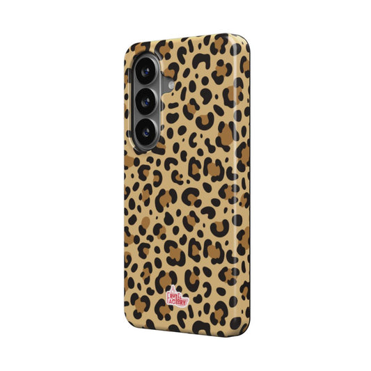 Coque antichoc Samsung Galaxy léopard brun, vue trois quarts
