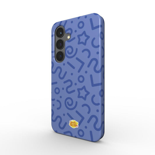 Coque antichoc Samsung Galaxy tortillon bleu, vue trois quarts