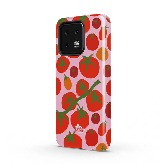 Coque antichoc Xiaomi tomate rose, vue trois quarts
