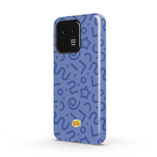 Coque antichoc Xiaomi tortillon bleu, vue trois quarts