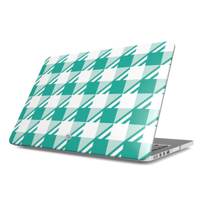 Coque MacBook Vichy menthe, vue de face