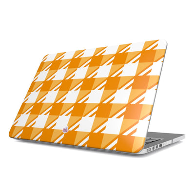 Coque MacBook Vichy orange, vue de face