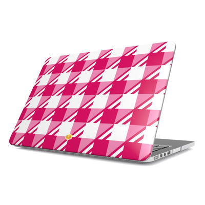 Coque MacBook Vichy rose, vue de face