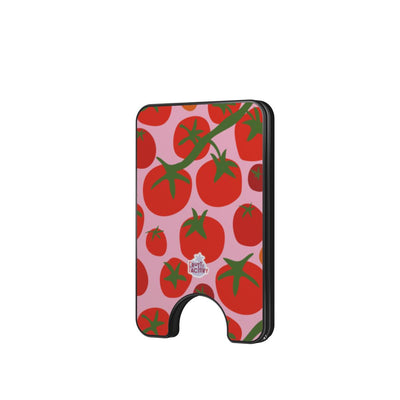 Porte-cartes magnétique tomate rose, vue de face