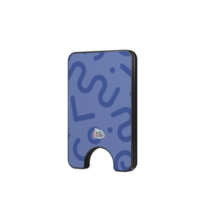 Porte-cartes magnétique tortillon bleue, vue de face