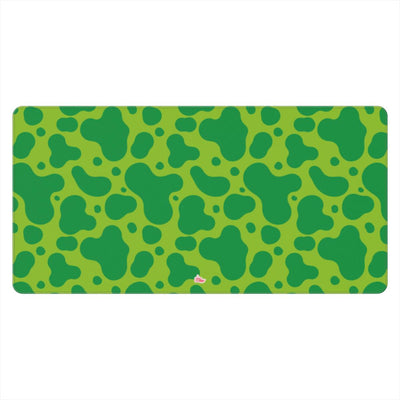 Sous-main de bureau motif dinosaure vert, vue de face