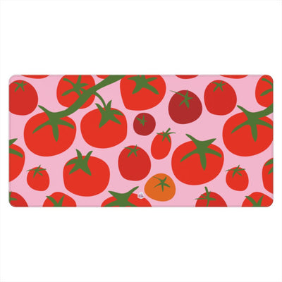 Sous-main de bureau motif tomate rose, vue de face