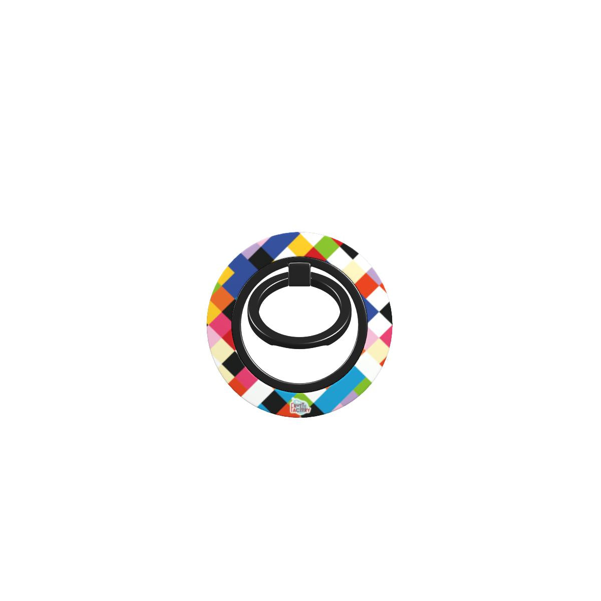 Bague de téléphone magnétique motif arlequin multicolore, bague seule, sans téléphone