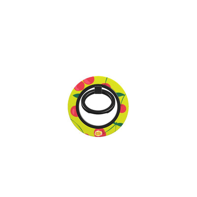 Bague de téléphone magnétique motif cerise vert, bague seule, sans téléphone