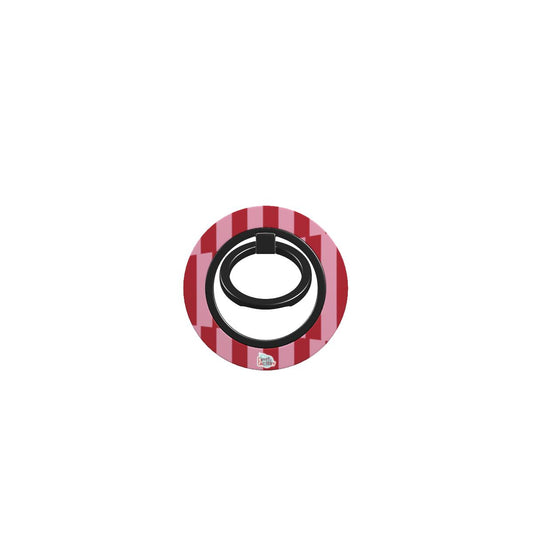 Bague de téléphone magnétique motif géométrique en briques décalées rose, bague seule, sans téléphone