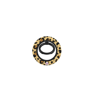 Bague de téléphone magnétique motif léopard brun, bague seule, sans téléphone