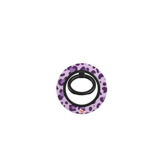 Bague de téléphone magnétique motif léopard mauve, bague seule, sans téléphone