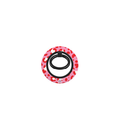 Bague de téléphone magnétique motif léopard rose, bague seule, sans téléphone