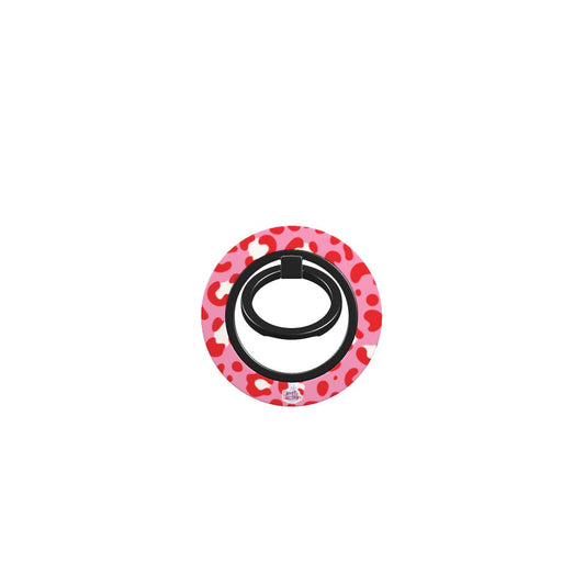 Bague de téléphone magnétique motif léopard rose, bague seule, sans téléphone