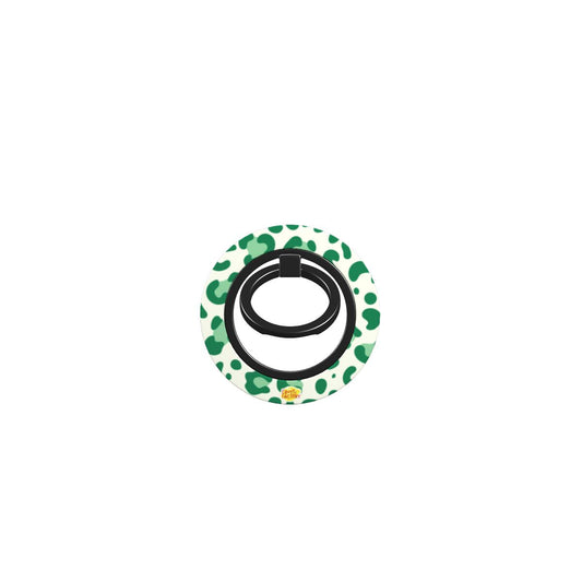 Bague de téléphone magnétique motif léopard vert, bague seule, sans téléphone