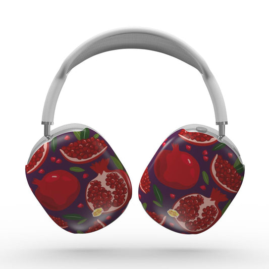 Coque AirPods Max motif grenade violet, vue de face
