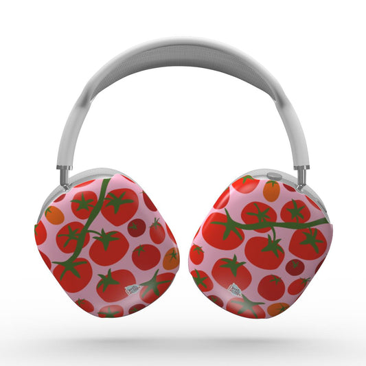 Coque AirPods Max motif tomate rose, vue de face