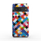 Coque antichoc Google Pixel arlequin multicolore, vue de face