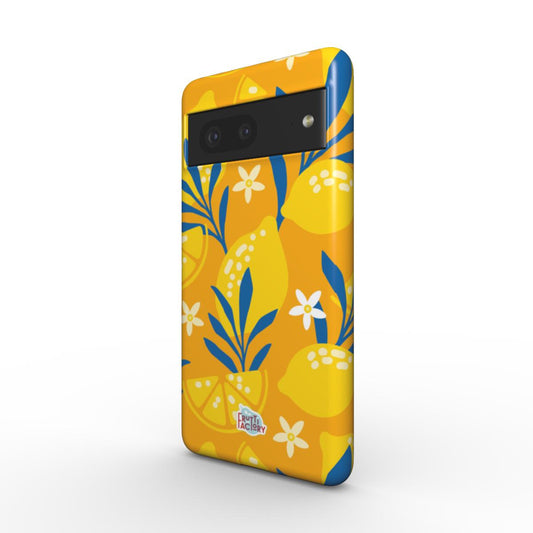 Coque antichoc Google Pixel citron jaune, vue trois quarts