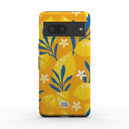 Coque antichoc Google Pixel citron jaune, vue de face