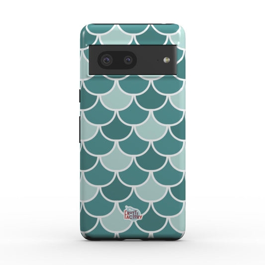Coque antichoc Google Pixel écailles vert, vue de face