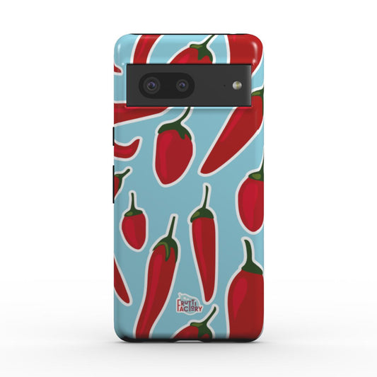 Coque antichoc Google Pixel piment bleu, vue de face