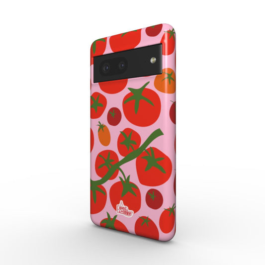 Coque antichoc Google Pixel tomate rose, vue trois quarts