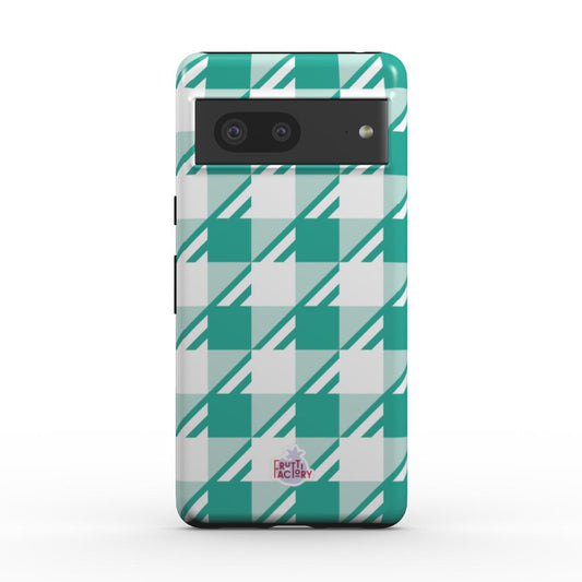 Coque antichoc Google Pixel Vichy menthe, vue de face