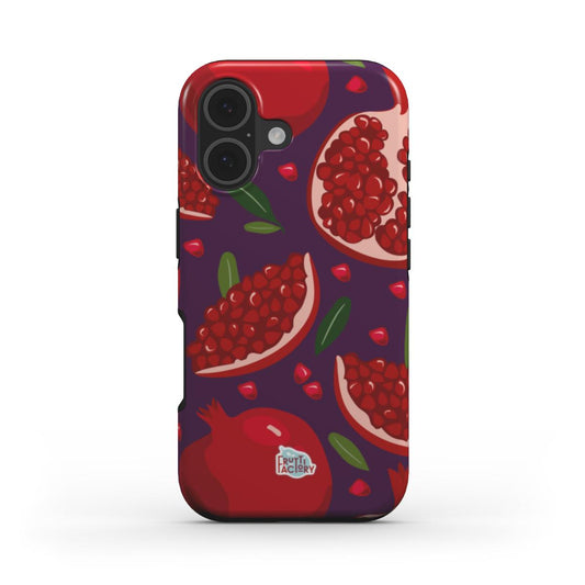 Coque antichoc iPhone grenade violet, vue de face