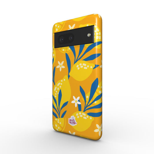 Coque antichoc magnétique Google Pixel citron jaune, vue trois quarts
