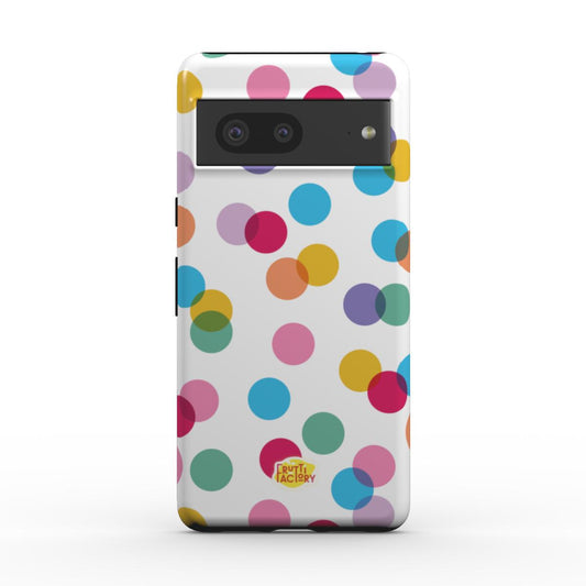 Coque antichoc magnétique Google Pixel confettis blanc, vue de face