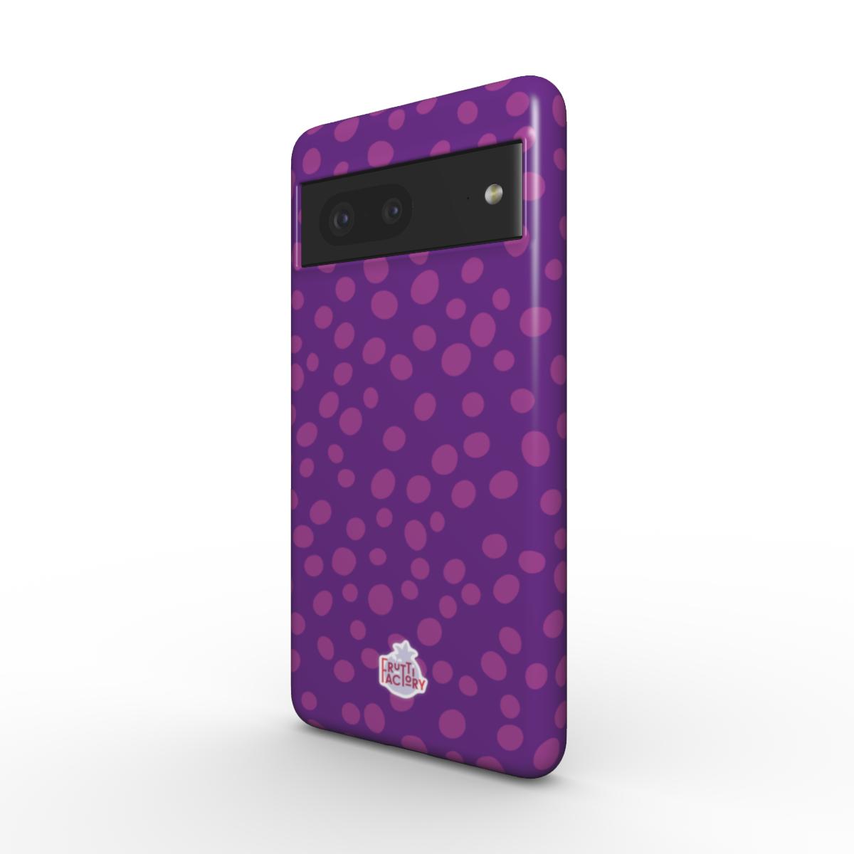 Coque antichoc magnétique Google Pixel dalmatien violet, vue trois quarts