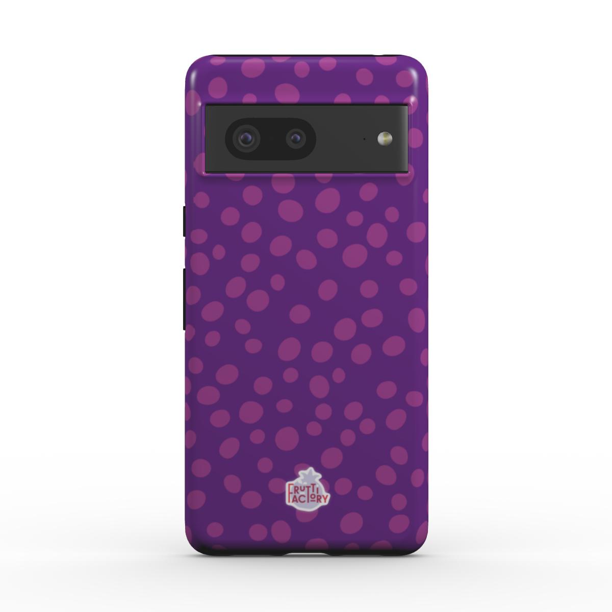 Coque antichoc magnétique Google Pixel dalmatien violet, vue de face