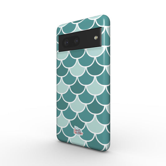 Coque antichoc magnétique Google Pixel écailles vert, vue trois quarts