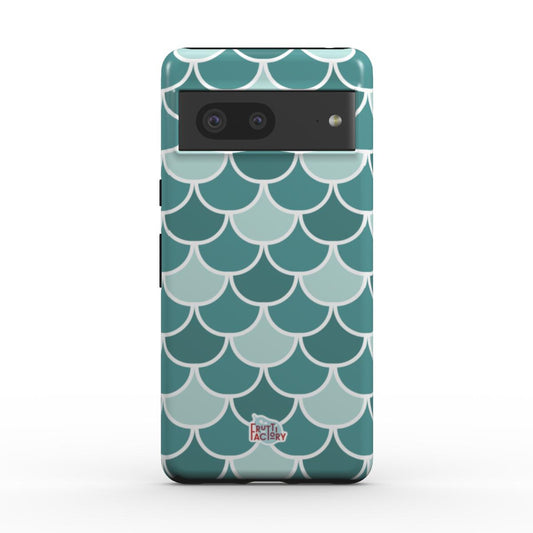 Coque antichoc magnétique Google Pixel écailles vert, vue de face