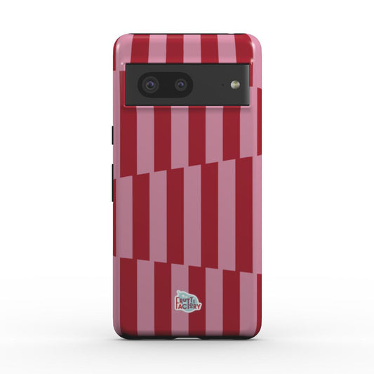 Coque antichoc magnétique Google Pixel géométrique rose, vue de face