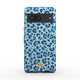 Coque antichoc magnétique Google Pixel léopard bleu, vue de face