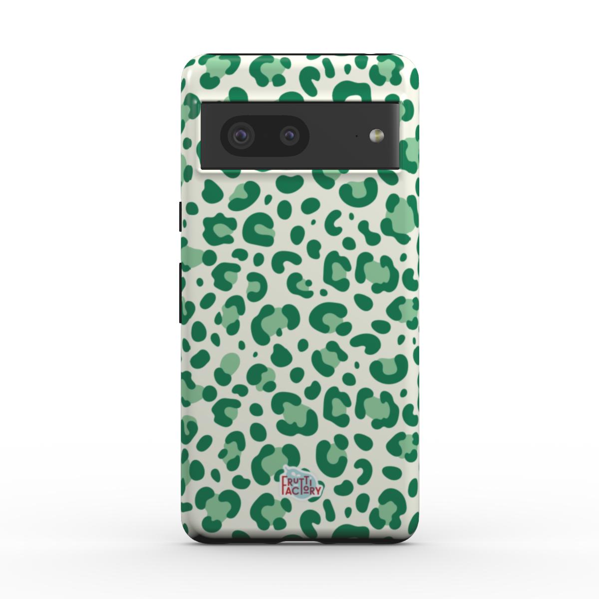 Coque antichoc magnétique Google Pixel léopard vert, vue de face