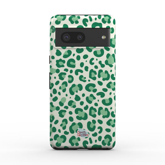Coque antichoc magnétique Google Pixel léopard vert, vue de face