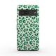Coque antichoc magnétique Google Pixel léopard vert, vue de face