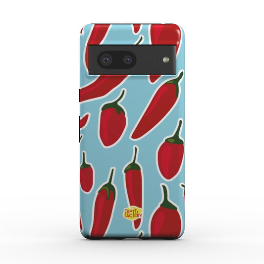 Coque antichoc magnétique Google Pixel piment bleu, vue de face