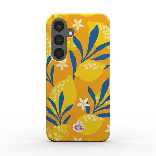 Coque antichoc magnétique Samsung Galaxy citron jaune, vue de face