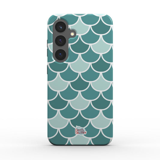 Coque antichoc magnétique Samsung Galaxy écailles vert, vue de face
